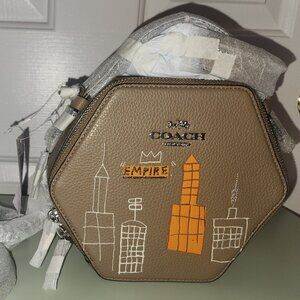 Coach X Jean Michel Basquiat Hexa Crossbody Elm Leather Bag Handbag